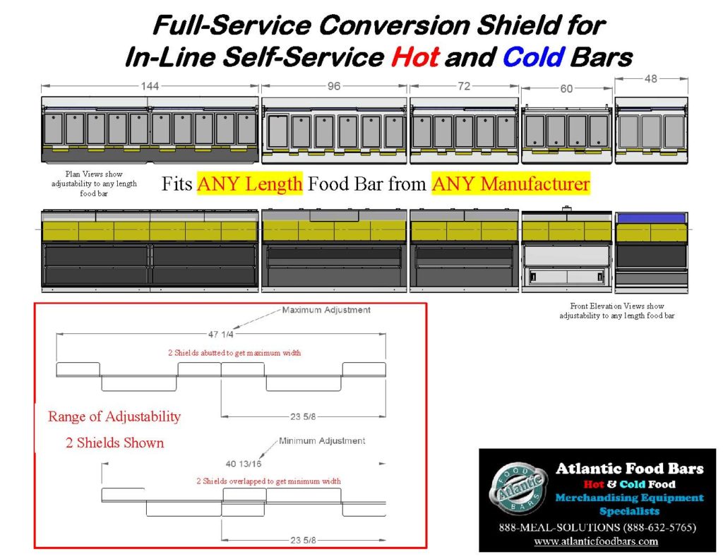 Atlantic Food Bars - The Shield - Lexan Full Service Conversion Kit for In-Line Cold and Hot Food Bars - AST_Page_6