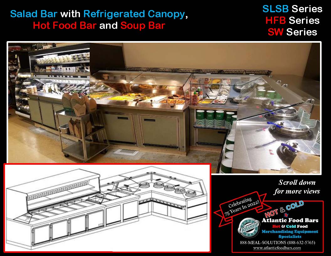 Custom Merchandising Lineup In L-Shaped Format - Salad Bar with Refrigerated Grab & Go Canopy, Self Service Hot Food Bar and Soup Bar - SLSB, HFB and SW Series_Page_1