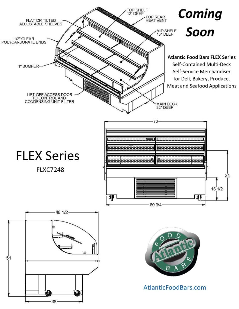 Atlantic Food Bars - FLEX Series Preview - Self-Contained Refrigerated Multi-Deck Merchandiser - Deli, Bakery, Produce, Meat and Seafood - FLXC7248_Page_3