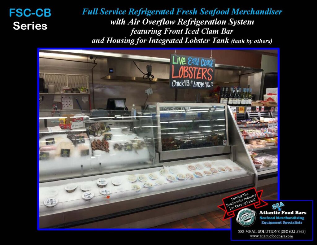Atlantic Food Bars - Refrigerated Seafood Case with Front Grab & Go Bunker and Section for Integrated Lobster Tank - FSC-CB_Page_5