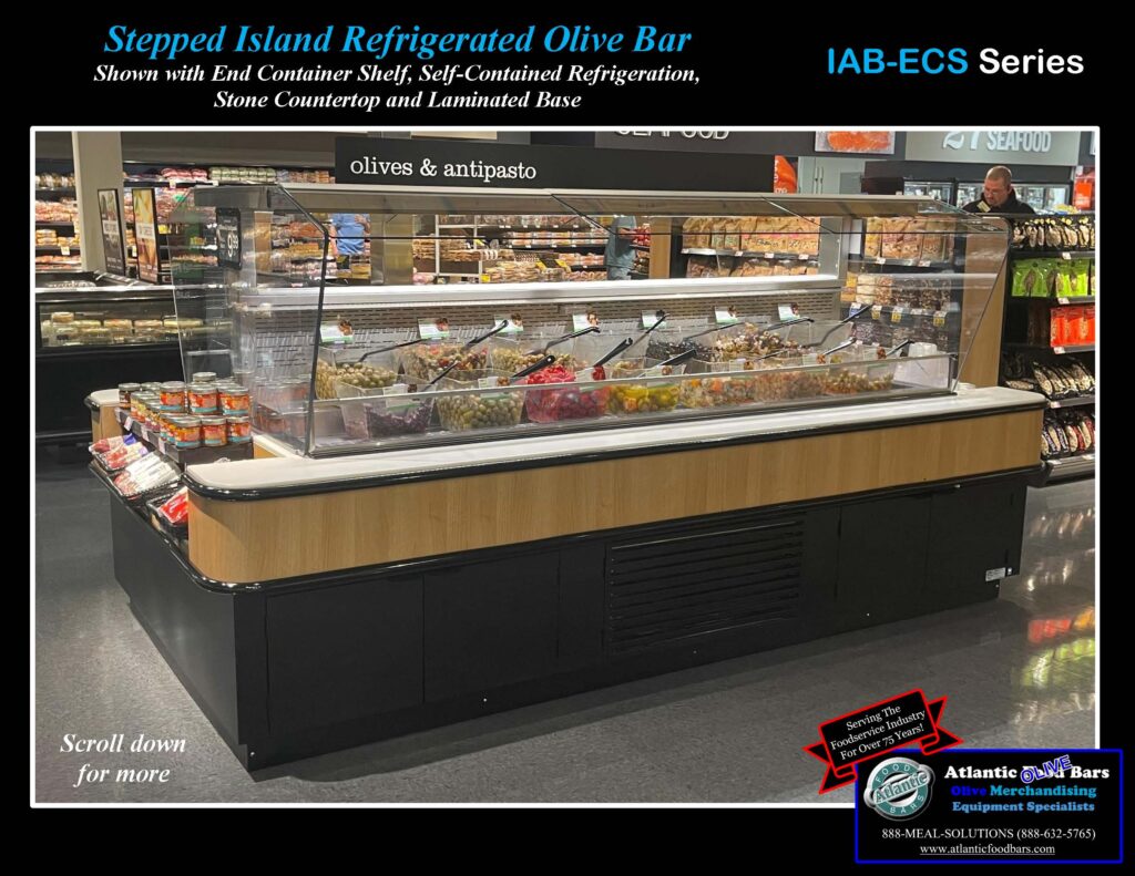 Atlantic Food Bars - Stepped Island Refrigerated Olive Bar with Stone Countertop - IAB Page_3