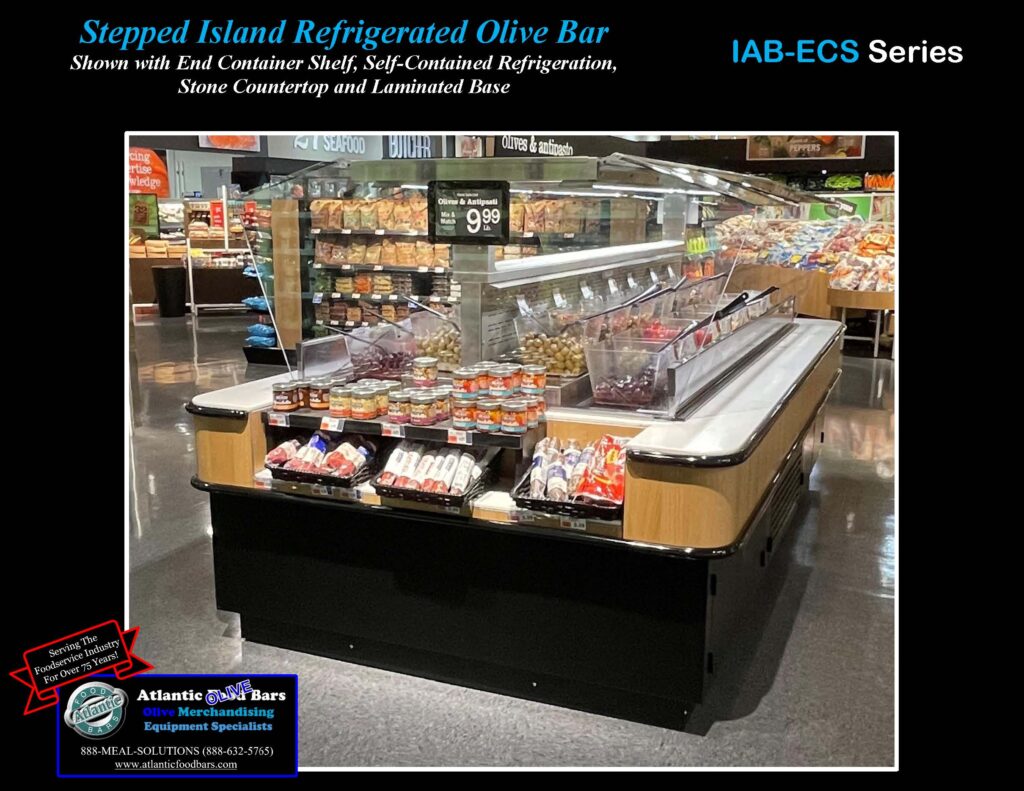Atlantic Food Bars - Stepped Island Refrigerated Olive Bar with Stone Countertop - IAB Page_4