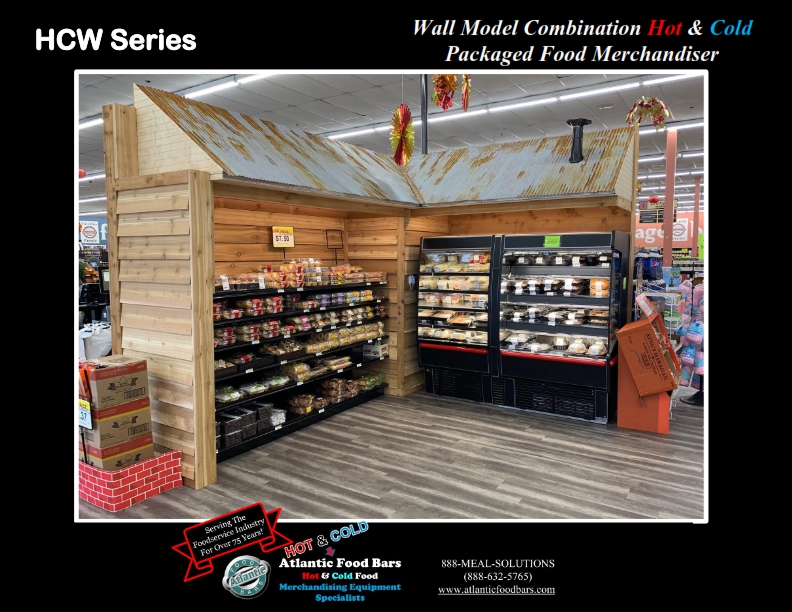 Atlantic Food Bars - Wall Model Multideck Hot and Cold Packaged Combination Case - HCW8138_002