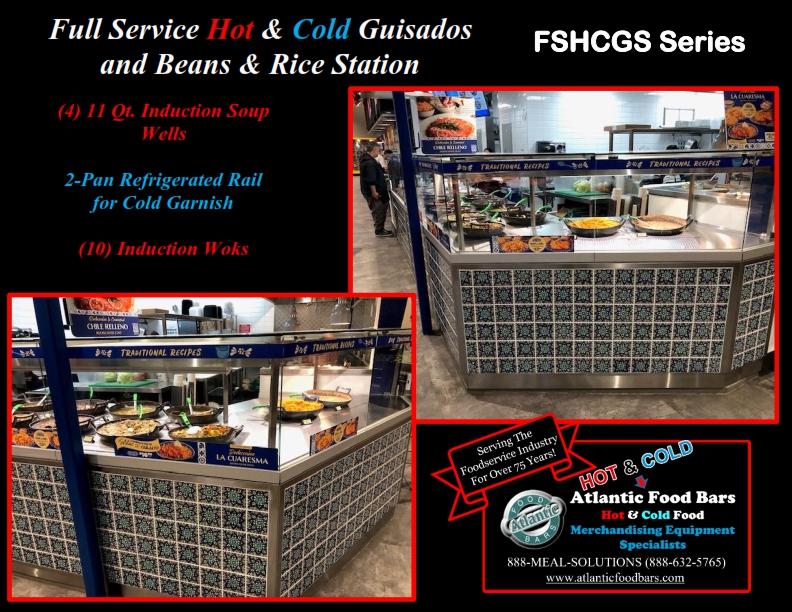 Atlantic Food Bars - Full Service Hot & Cold Guisados, Soup, Refrigerated Garnish, Hot Woks, Beans & Rice Station - FSHCGS Series_005