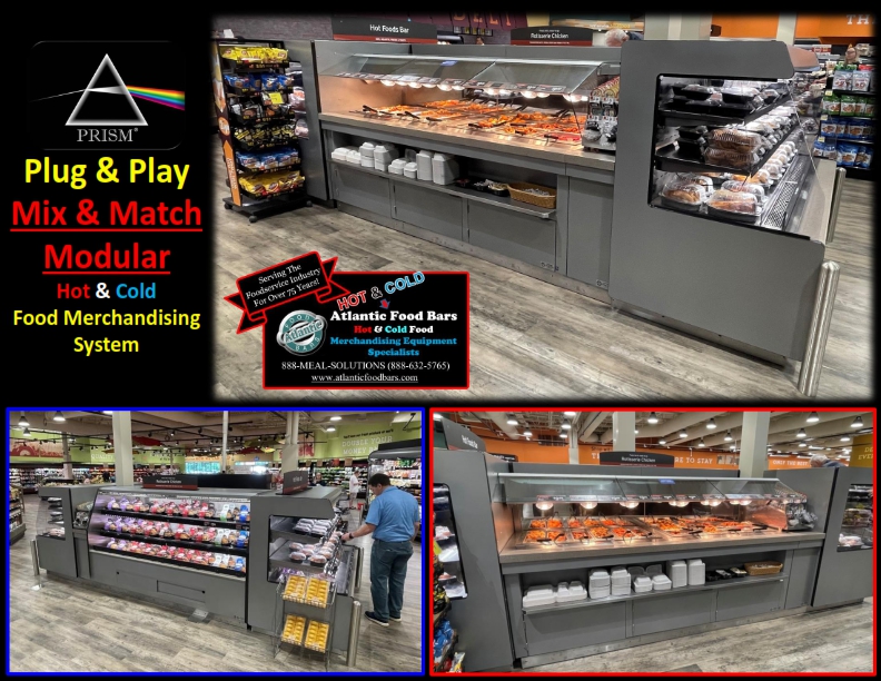 Atlantic Food Bars - Hot and Cold Plug and Play Modular Merchandising System for Bulk and Packaged Food - Prism Series_003
