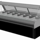 Atlantic Food Bars - Full Service Hot Food Bar - Replacement for Discontinued Henny Penny HMR - SHFBHP9539-3PH-PS2-UO with HPB95-PCB 7-Well Full Service Hot Food Bar with Base 1