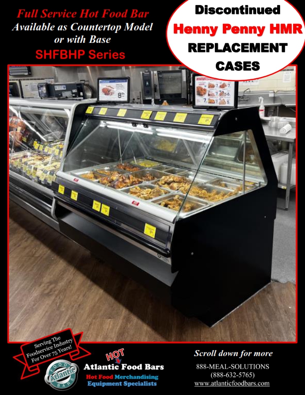Atlantic Food Bars - Replacement Cases for Discontinued Henny Penny HMR - 4' Full Service Hot Food Bar - SHFBHP4539_001