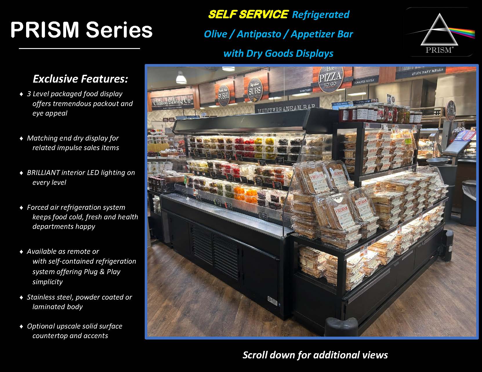 Atlantic Food Bars - PRISM Series - MDRPR7638-CE-PB-PCB-SC EDS7416-LED-PB-PCB - 4-pc Prism