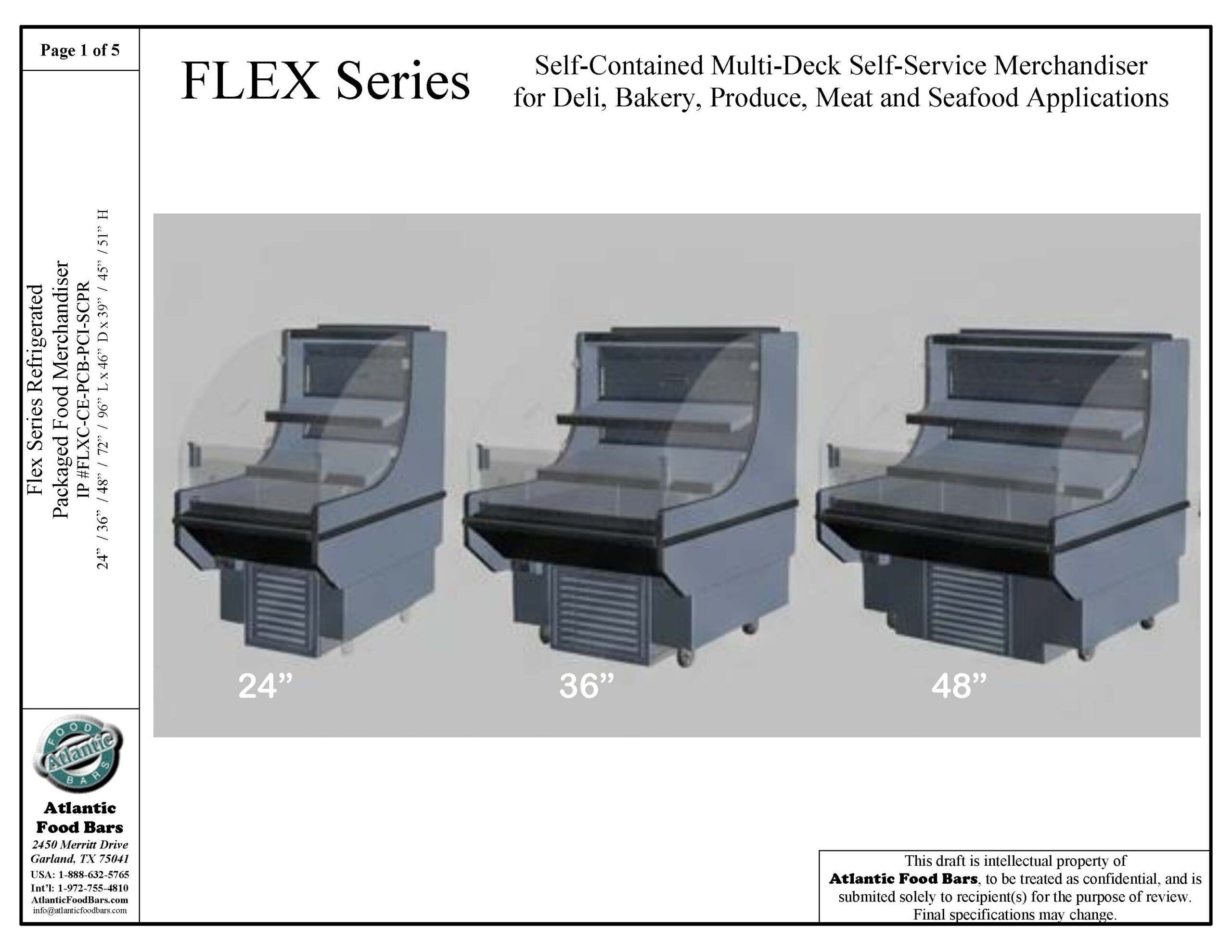 Atlantic Food Bars - FLXC Flex Series - Refrigerated Packaged Food Merchandiser Full Display